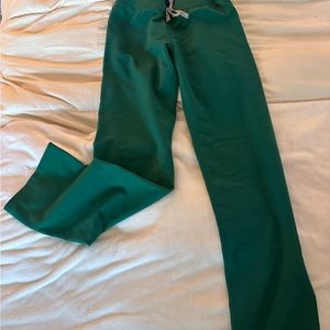 Figs Livingston Basic Scrub Pants, Hunter Green, XXS